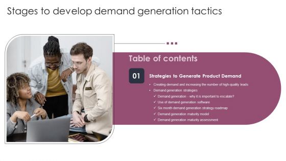 G06 Table Of Contents Stages To Develop Demand Generation Tactics Microsoft PDF