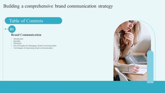 G13 Table Of Contents Building A Comprehensive Brand Communication Strategy Microsoft PDF