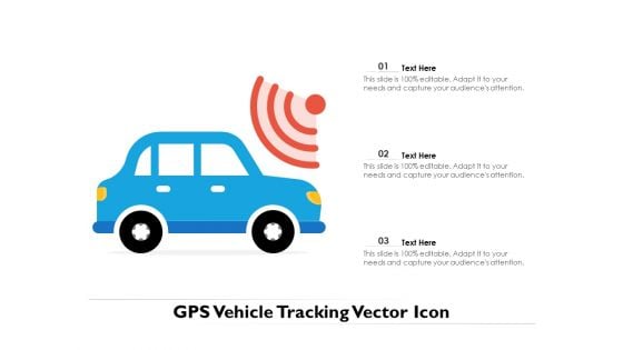 GPS Vehicle Tracking Vector Icon Ppt PowerPoint Presentation File Visual Aids PDF