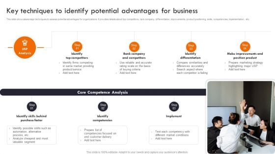 Gaining Competitive Edge Key Techniques To Identify Potential Advantages For Business Structure PDF