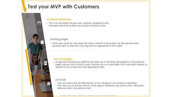 Gaining Product Market Solution Fit Test Your MVP With Customers Ppt PowerPoint Presentation Slides Template PDF Gaining Product Market Solution Fit Test Your MVP With Customers Ppt PowerPoint Presentation Slides Template PDF