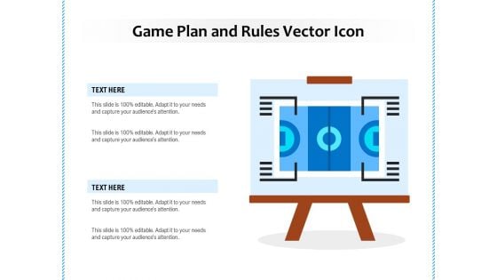 Game Plan And Rules Vector Icon Ppt PowerPoint Presentation Visual Aids Infographics PDF