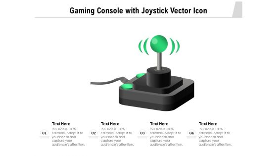 Gaming Console With Joystick Vector Icon Ppt PowerPoint Presentation Gallery Outline PDF