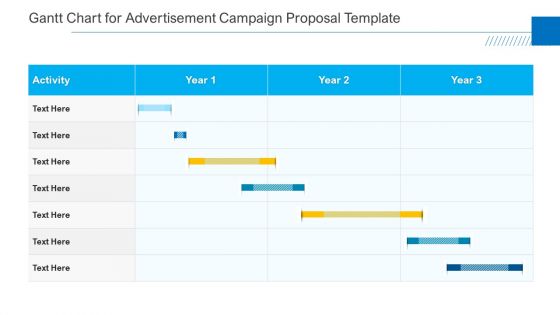 Gantt Chart For Advertisement Campaign Proposal Template Summary PDF Gantt Chart For Advertisement Campaign Proposal Template Summary PDF