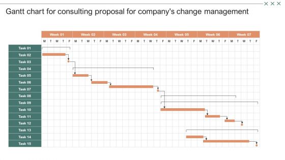 Gantt Chart For Consulting Proposal For Companys Change Management Sample PDF