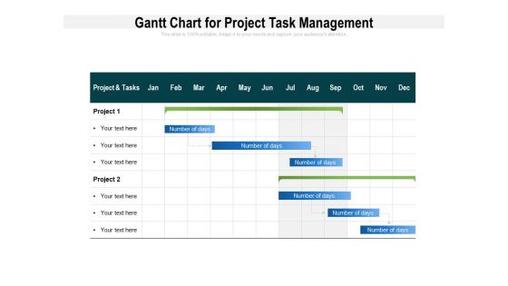 Gantt Chart For Project Task Management Ppt PowerPoint Presentation Outline Smartart