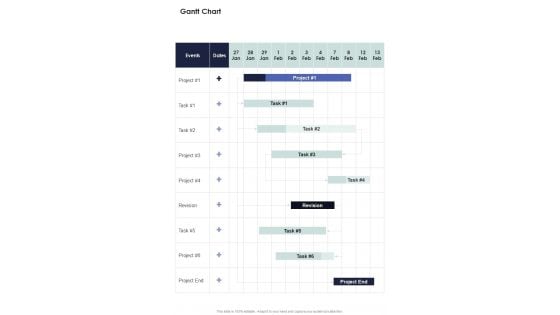 Gantt Chart Proposal For Pre Sales Advisory Services One Pager Sample Example Document