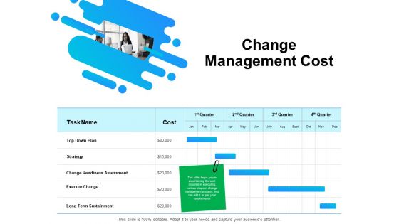 Gap Analysis Budgeting And Reporting Change Management Cost Ppt PowerPoint Presentation Gallery Portfolio PDF