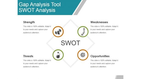 Gap Analysis Tool Swot Analysis Ppt PowerPoint Presentation Inspiration Sample