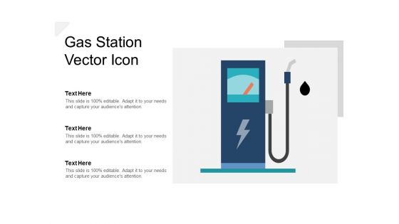 Gas Station Vector Icon Ppt PowerPoint Presentation Visual Aids Background Images