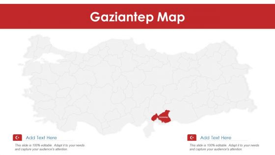 Gaziantep Map PowerPoint Presentation PPT Template PDF