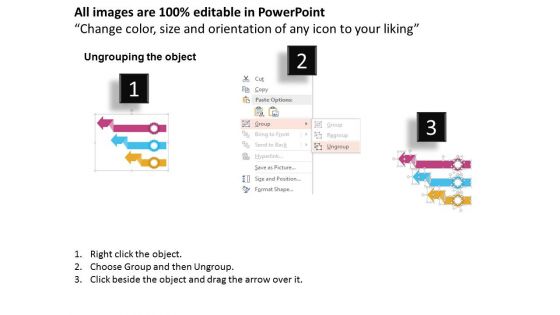 Gear Arrows With Icons For Planning Strategy Powerpoint Template