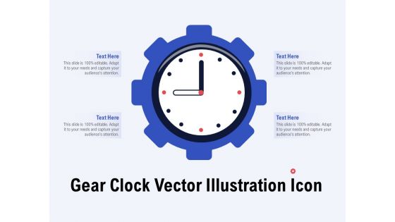 Gear Clock Vector Illustration Icon Ppt PowerPoint Presentation Summary Design Ideas PDF