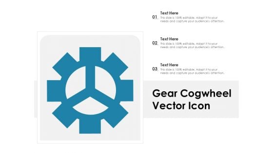 Gear Cogwheel Vector Icon Ppt PowerPoint Presentation Outline Brochure PDF