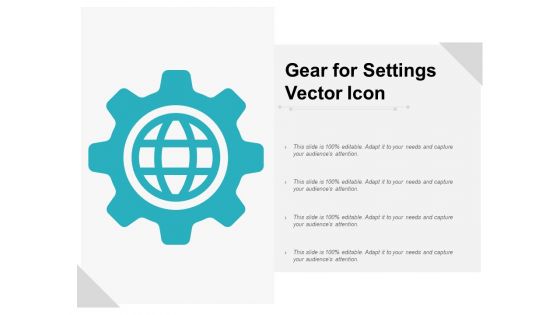 Gear For Settings Vector Icon Ppt PowerPoint Presentation Professional Templates