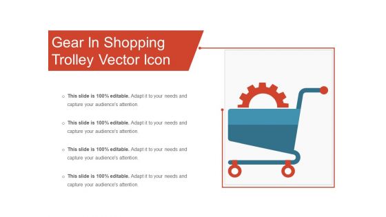 Gear In Shopping Trolley Vector Icon Ppt PowerPoint Presentation Gallery Inspiration PDF