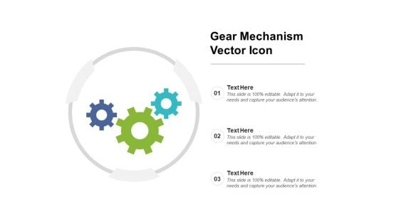 Gear Mechanism Vector Icon Ppt PowerPoint Presentation Model Deck