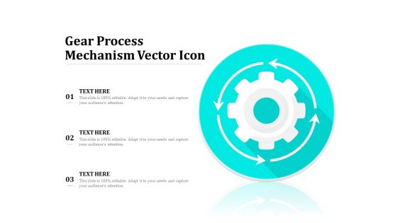 Gear Process Mechanism Vector Icon Ppt PowerPoint Presentation Outline Clipart Images PDF