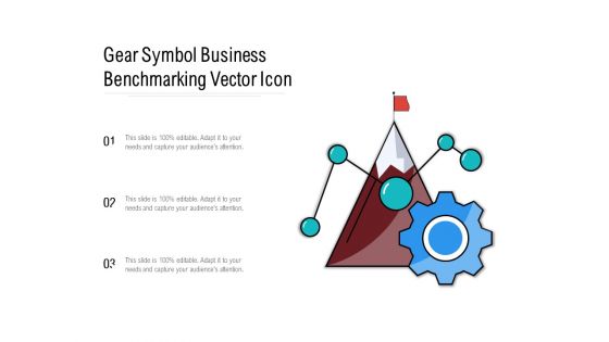 Gear Symbol Business Benchmarking Vector Icon Ppt PowerPoint Presentation File Layouts PDF