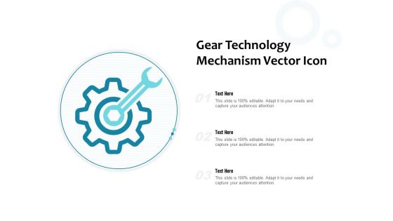 Gear Technology Mechanism Vector Icon Ppt PowerPoint Presentation Model Example