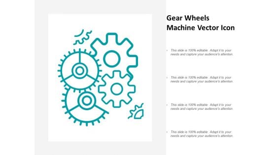 Gear Wheels Machine Vector Icon Ppt PowerPoint Presentation Slides Clipart Images