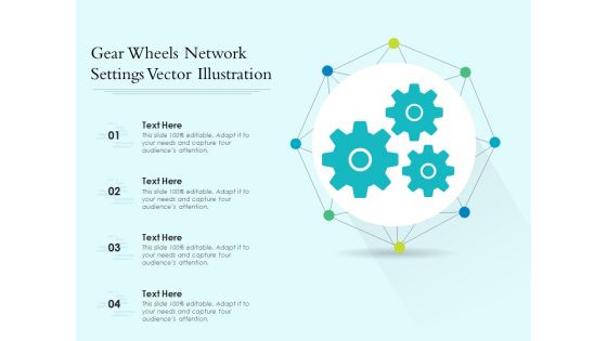 Gear Wheels Network Settings Vector Illustration Ppt PowerPoint Presentation Gallery Structure PDF