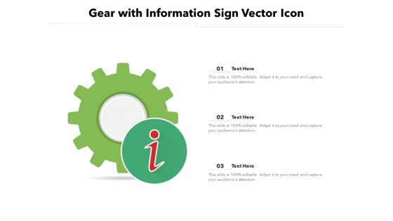 Gear With Information Sign Vector Icon Ppt PowerPoint Presentation File Good PDF