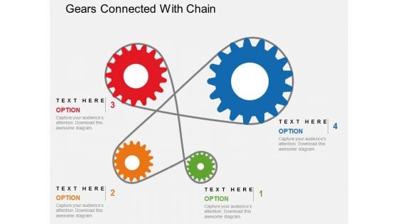 Gears Connected With Chain Powerpoint Templates