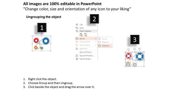 Gears Connected With Chain Powerpoint Templates