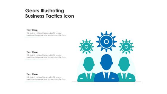 Gears Illustrating Business Tactics Icon Ppt PowerPoint Presentation File Display PDF