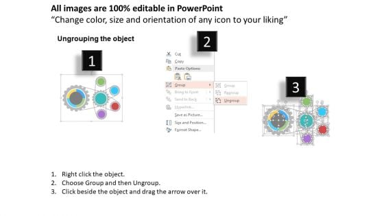 Gears Infographic For Process Management Powerpoint Templates