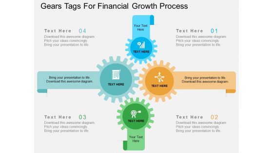 Gears Tags For Financial Growth Process Powerpoint Template Gears Tags For Financial Growth Process Powerpoint Template