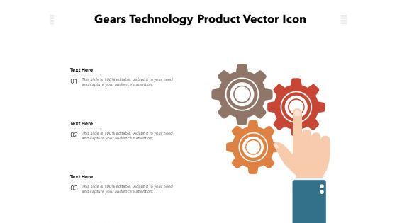 Gears Technology Product Vector Icon Ppt PowerPoint Presentation Gallery Inspiration PDF