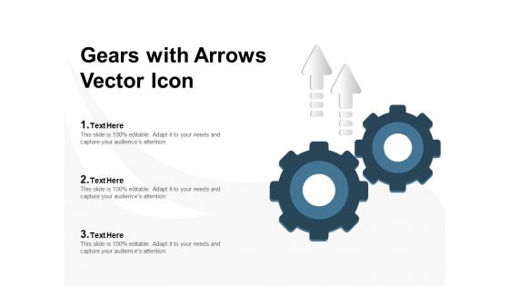 Gears With Arrows Vector Icon Ppt PowerPoint Presentation Inspiration Rules PDF