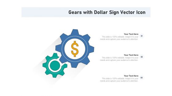 Gears With Dollar Sign Vector Icon Ppt PowerPoint Presentation Gallery Demonstration PDF