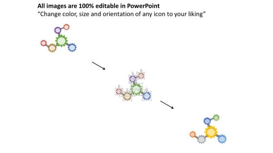 Gears With Icons For Business Process Control Powerpoint Template