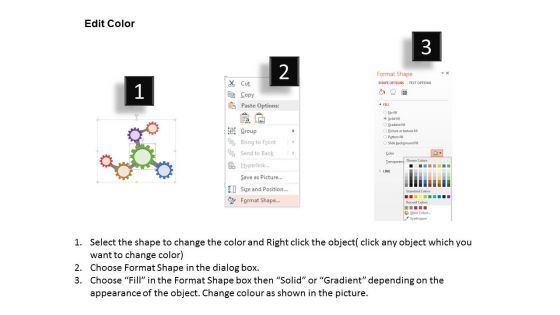 Gears With Icons For Business Process Control Powerpoint Template