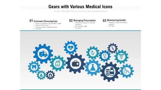 Gears With Various Medical Icons Ppt PowerPoint Presentation Icon Example PDF