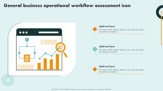 General Business Operational Workflow Assessment Icon Diagrams PDF