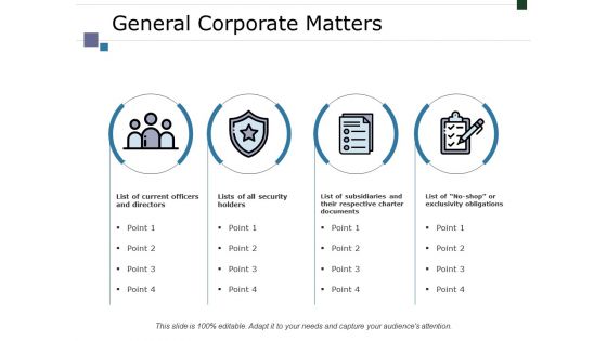 General Corporate Matters Ppt PowerPoint Presentation Ideas