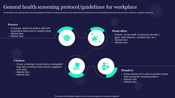 General Health Screening Protocol Guidelines For Workplace Guidelines PDF