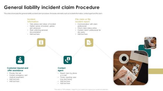 General Liability Incident Claim Procedure Ppt PowerPoint Presentation Model Slide PDF