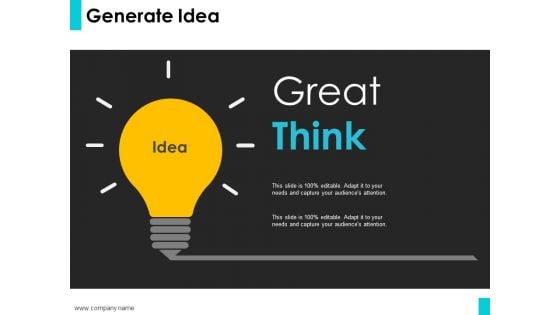 Generate Idea Ppt PowerPoint Presentation Outline Graphics Template