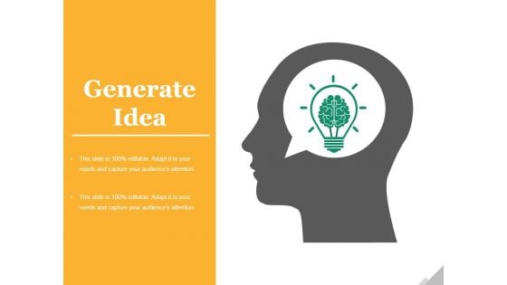 Generate Idea Ppt PowerPoint Presentation Portfolio Master Slide