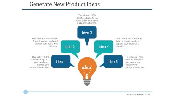Generate New Product Ideas Ppt PowerPoint Presentation Show Tips