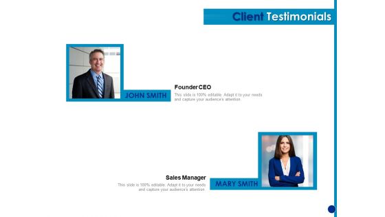 Generating Financial Support Client Testimonials Ppt Outline Good PDF