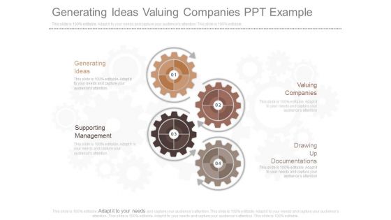 Generating Ideas Valuing Companies Ppt Example