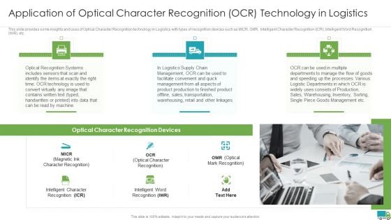 Generating Logistics Value Business Application Of Optical Character Recognition Ocr Technology In Logistics Graphics PDF