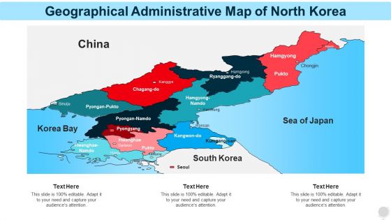 Geographical Administrative Map Of North Korea Ppt PowerPoint Presentation File Pictures PDF