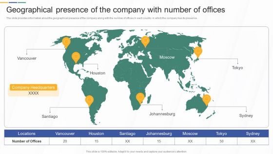 Geographical Presence Of The Company With Number Of Offices Investment Banking And Deal Pitchbook Designs PDF